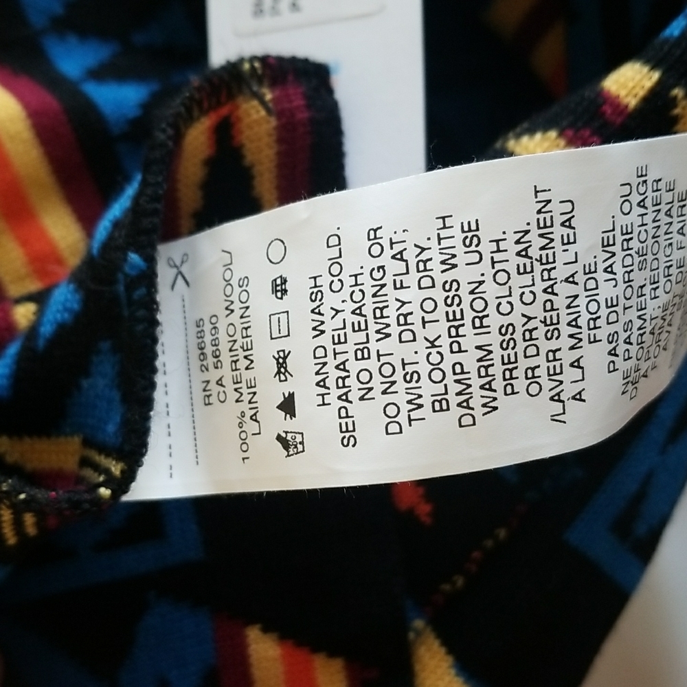 NWT PENDLETON la paz unisex merino wool knit muffler - Picture 4 of 5